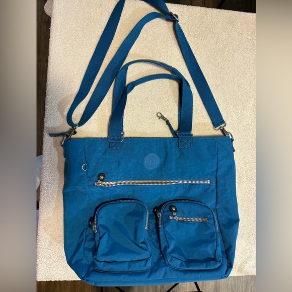 Kipling Bags Kipling Kipling Dark Aqua Blue Large Tote Crossbody